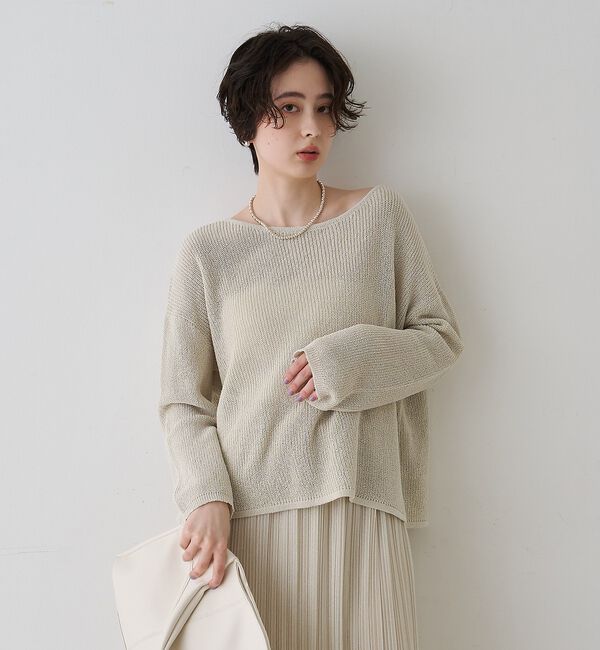Rouge vif「【一部店舗限定】バックスリット ゆるメッシュニット」|ニット・セーター|
