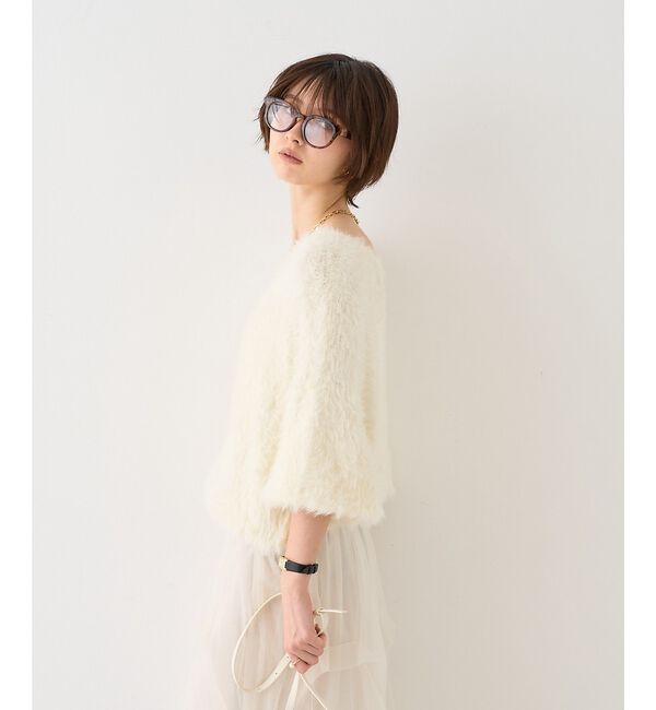 Rouge vif「【人気追加2026AW】3wayルーズラメニット/オフショルダー/ワンショルダー」|ニット・セーター|