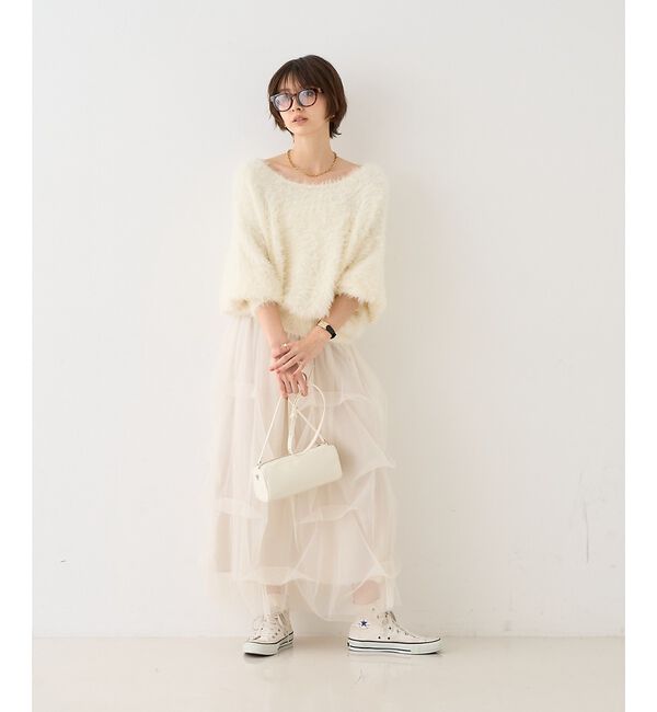 Rouge vif「【人気追加2026AW】3wayルーズラメニット/オフショルダー/ワンショルダー」|ニット・セーター|