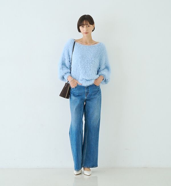 Rouge vif「【人気追加2026AW】3wayルーズラメニット/オフショルダー/ワンショルダー」|ニット・セーター|