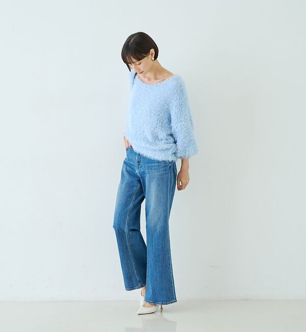 Rouge vif「【人気追加2026AW】3wayルーズラメニット/オフショルダー/ワンショルダー」|ニット・セーター|