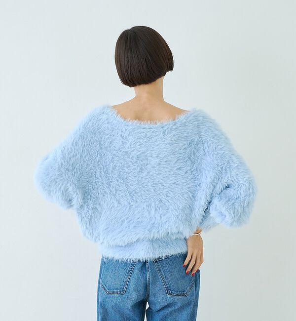 Rouge vif「【人気追加2026AW】3wayルーズラメニット/オフショルダー/ワンショルダー」|ニット・セーター|