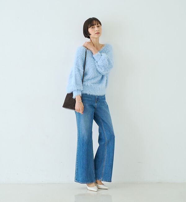 Rouge vif「【人気追加2026AW】3wayルーズラメニット/オフショルダー/ワンショルダー」|ニット・セーター|