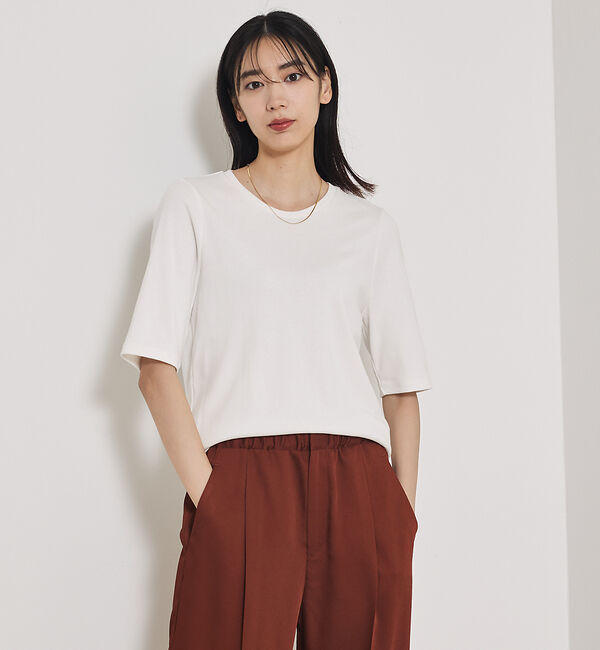 qualite「プレミアムフライスT」|Tシャツ・カットソー|オフホワイト
