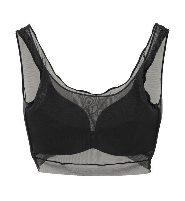 TIARA「【NICENICE MOMENT/ナイスナイスモーメント】MESH BRA TANK」|タンクトップ|ブラック