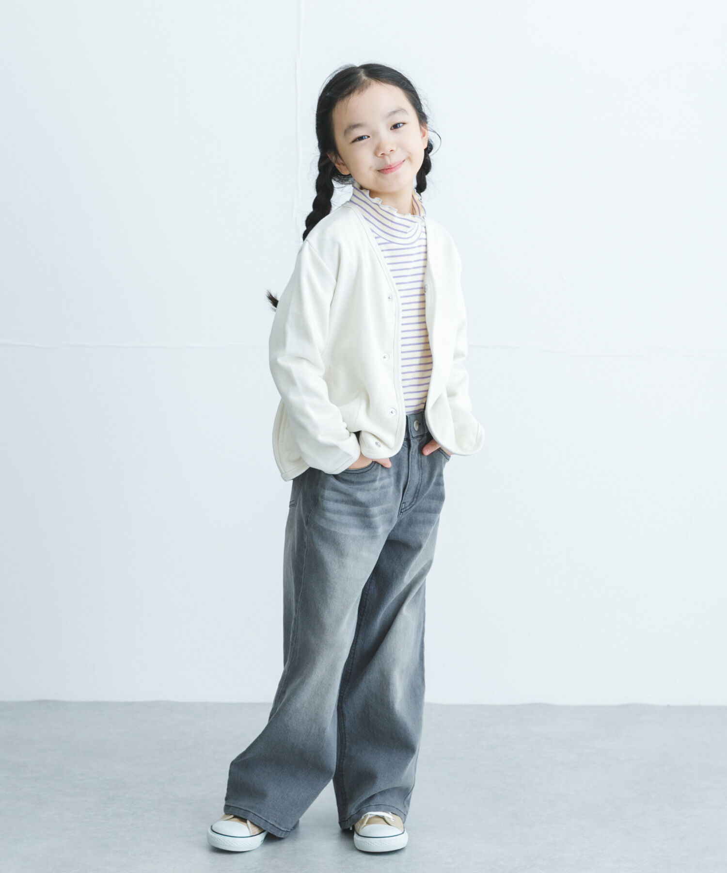URBAN RESEARCH DOORS「『WEB/一部店舗限定サイズ』ボーダーフリルリブハイネック(KIDS)」|その他|