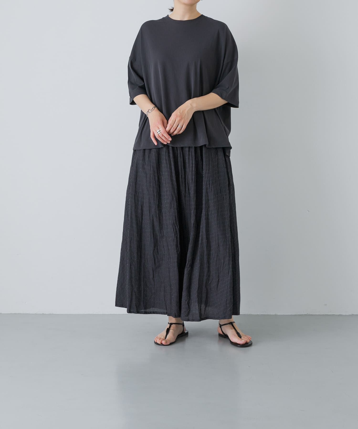 かぐれ「ハイツイストコットン半袖Tシャツ」|Tシャツ・カットソー|