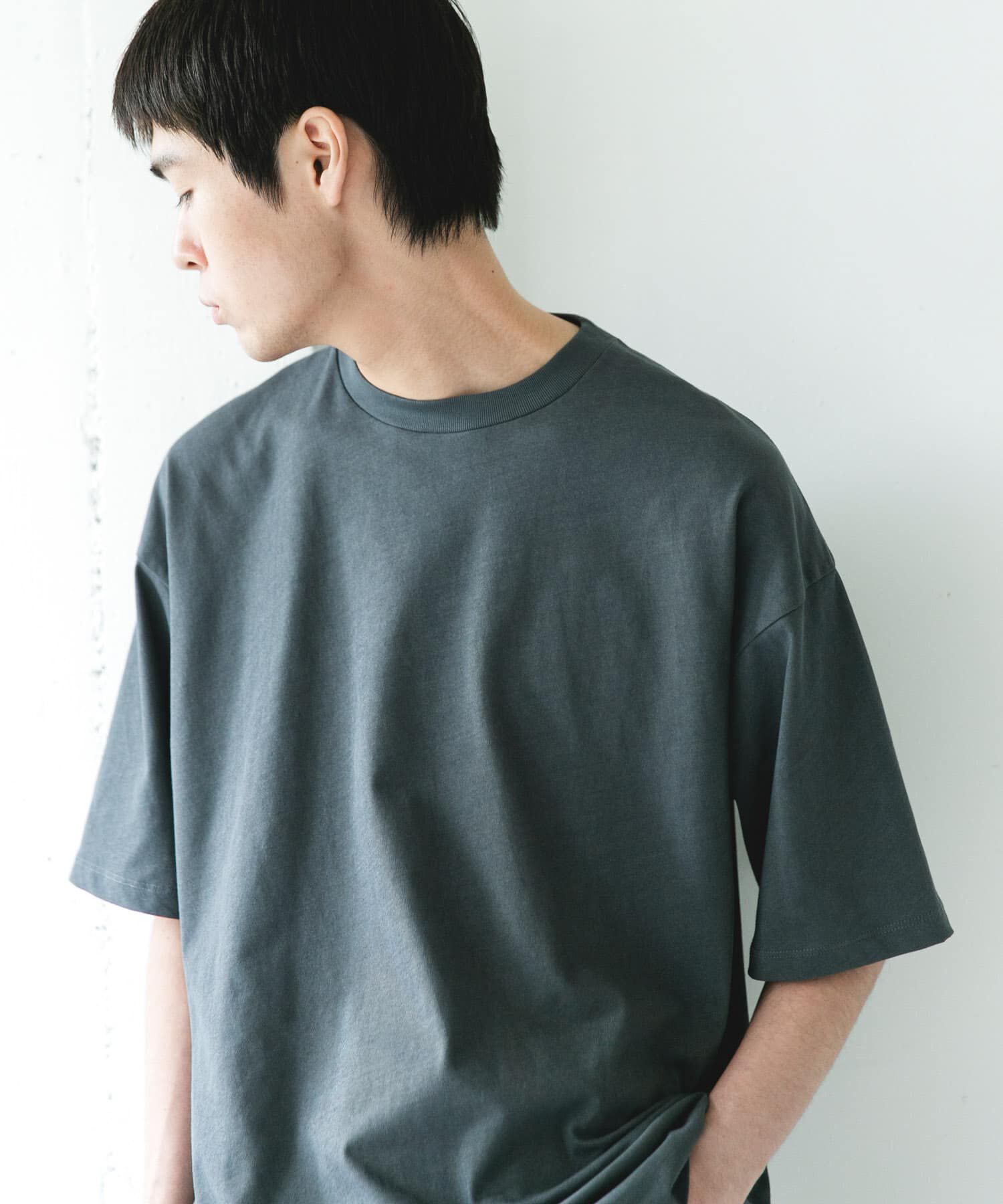 URBAN RESEARCH DOORS「ハイツイストクルーネック ショートスリーブTシャツ」|Tシャツ・カットソー|
