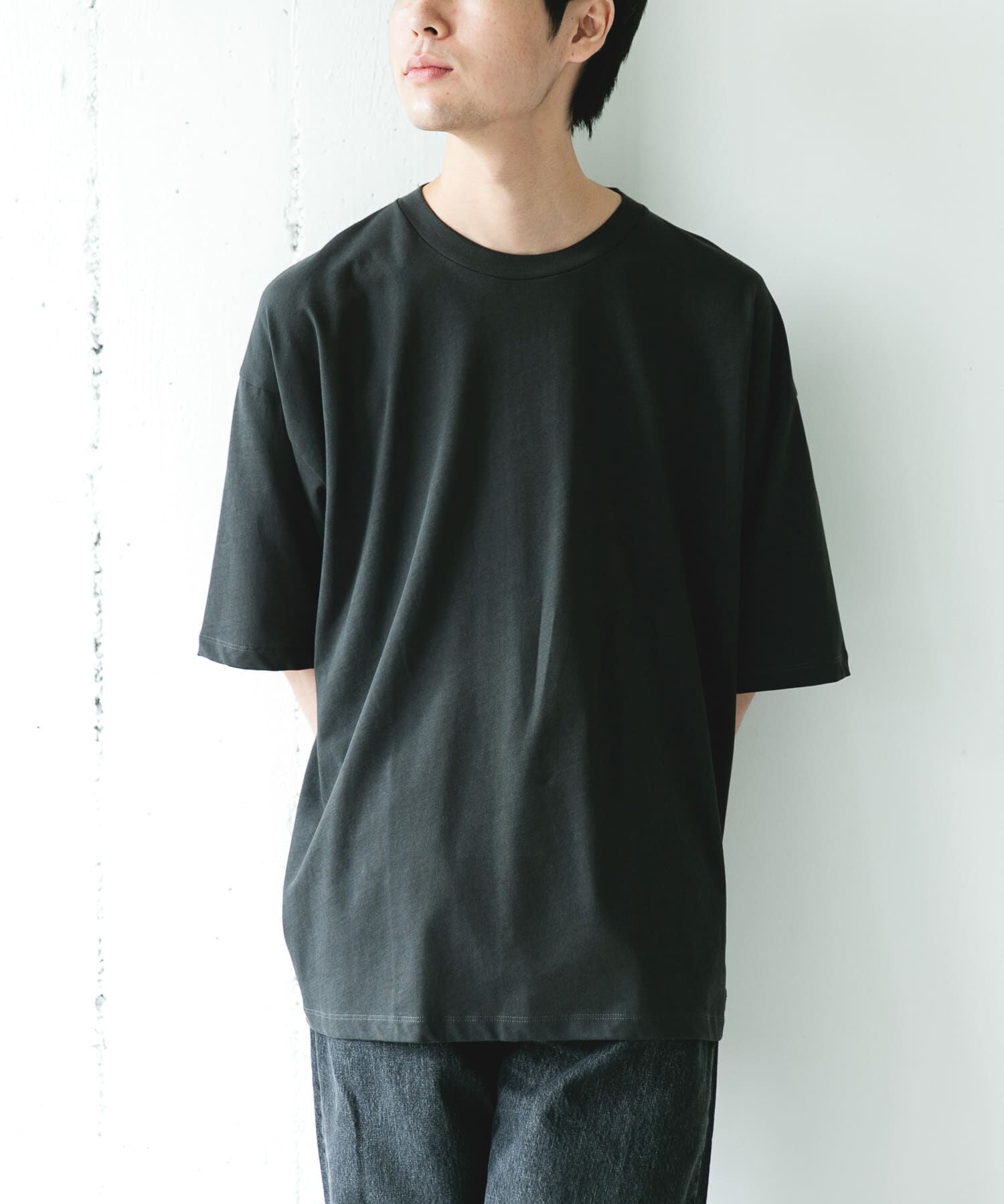 URBAN RESEARCH DOORS「ハイツイストクルーネック ショートスリーブTシャツ」|Tシャツ・カットソー|
