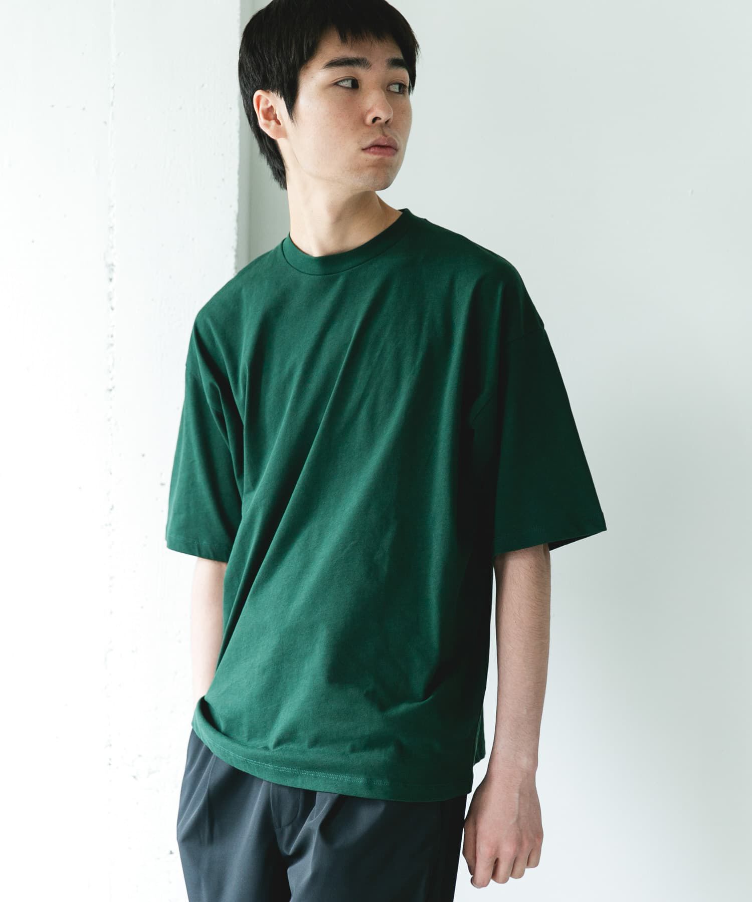 URBAN RESEARCH DOORS「ハイツイストクルーネック ショートスリーブTシャツ」|Tシャツ・カットソー|