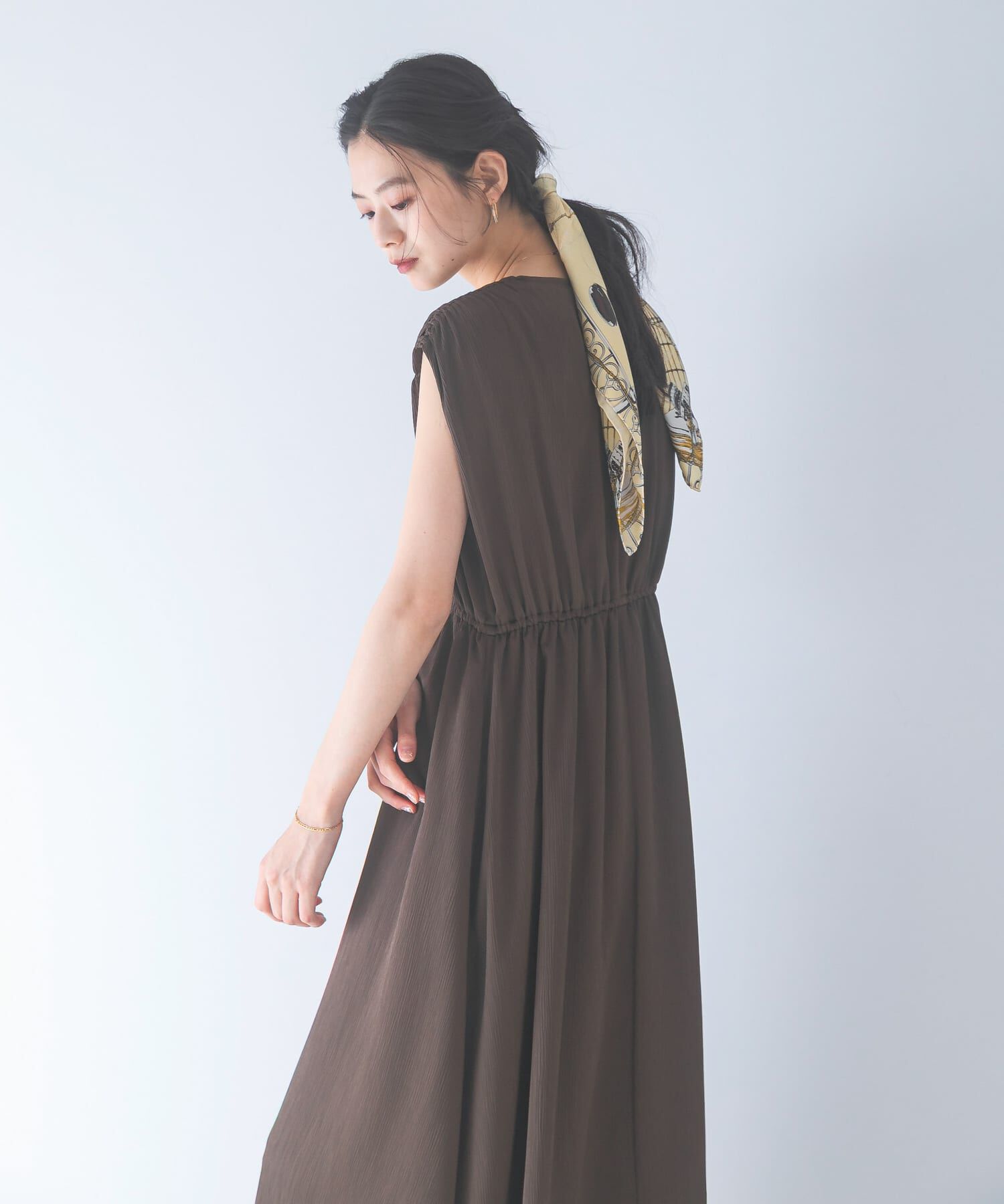 URBAN RESEARCH ROSSO「楊柳サテンウエストマークワンピース」|ワンピース|