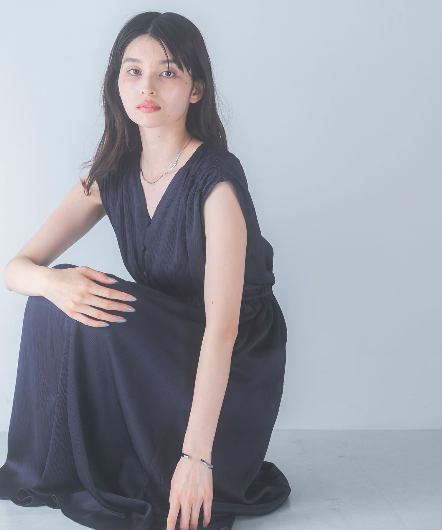 URBAN RESEARCH ROSSO「楊柳サテンウエストマークワンピース」|ワンピース|