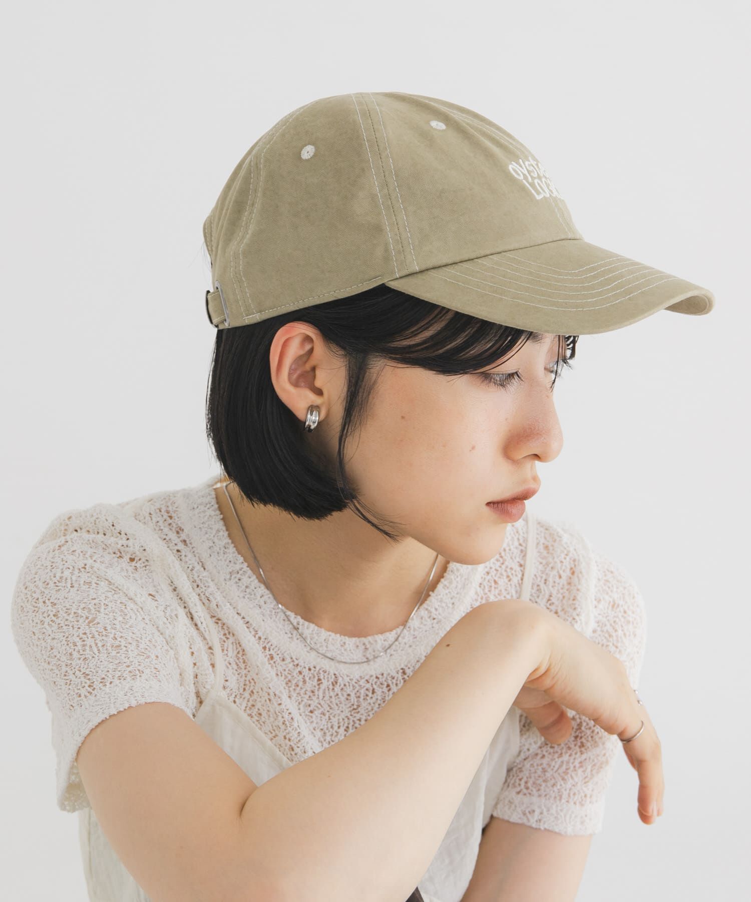  「ハンドドローライクエンブロイダリーCAP」|キャップ・キャスケット|