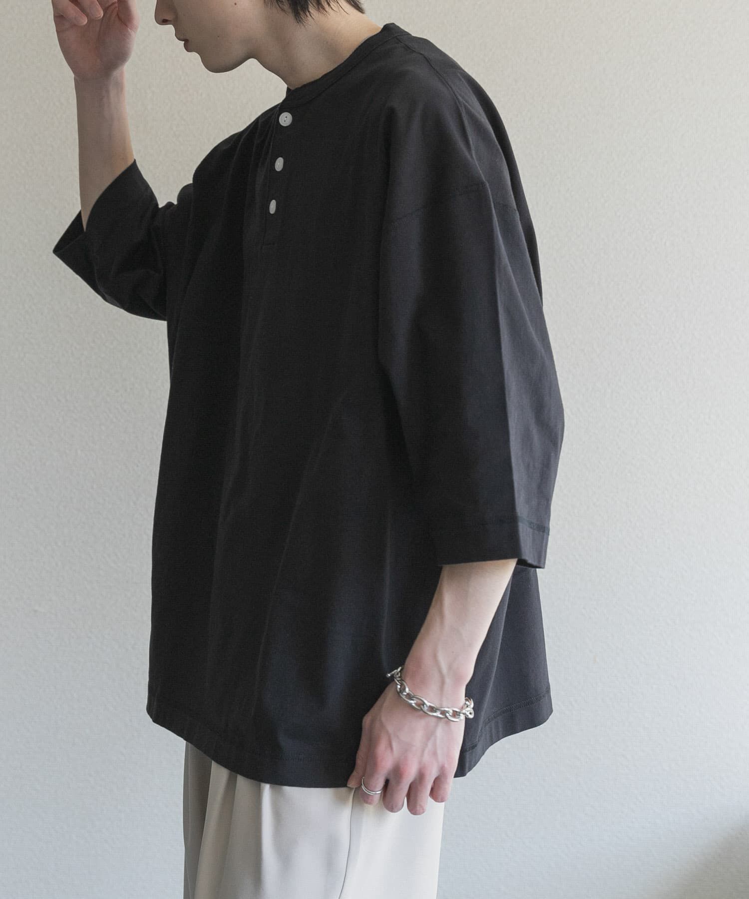 SENSE OF PLACE by URBAN RESEARCH「『別注』Healthknit&times;SENSE OF PLACE　ヘンリーネックTシャツ」|Tシャツ・カットソー|