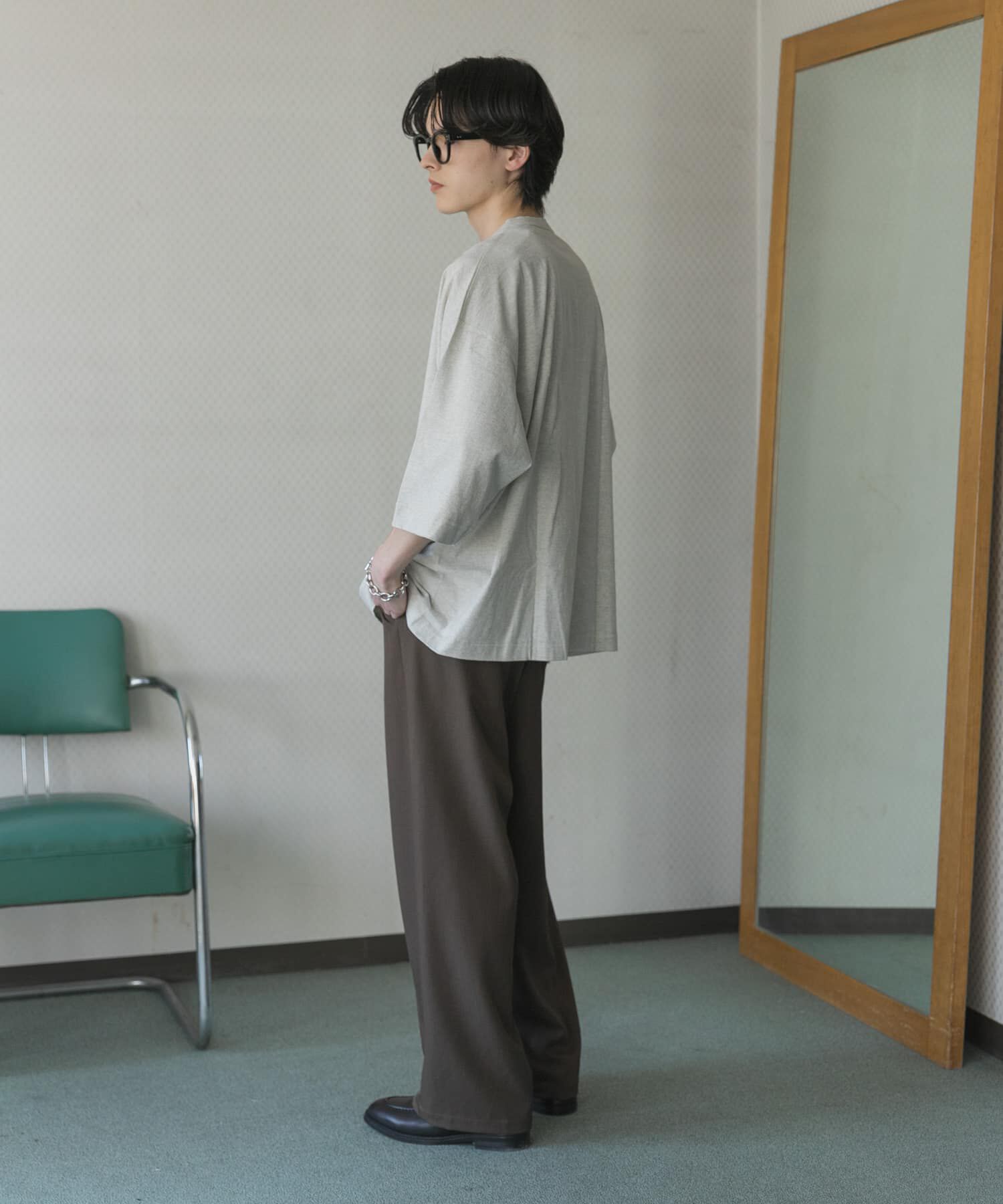 SENSE OF PLACE by URBAN RESEARCH「『別注』Healthknit&times;SENSE OF PLACE　ヘンリーネックTシャツ」|Tシャツ・カットソー|