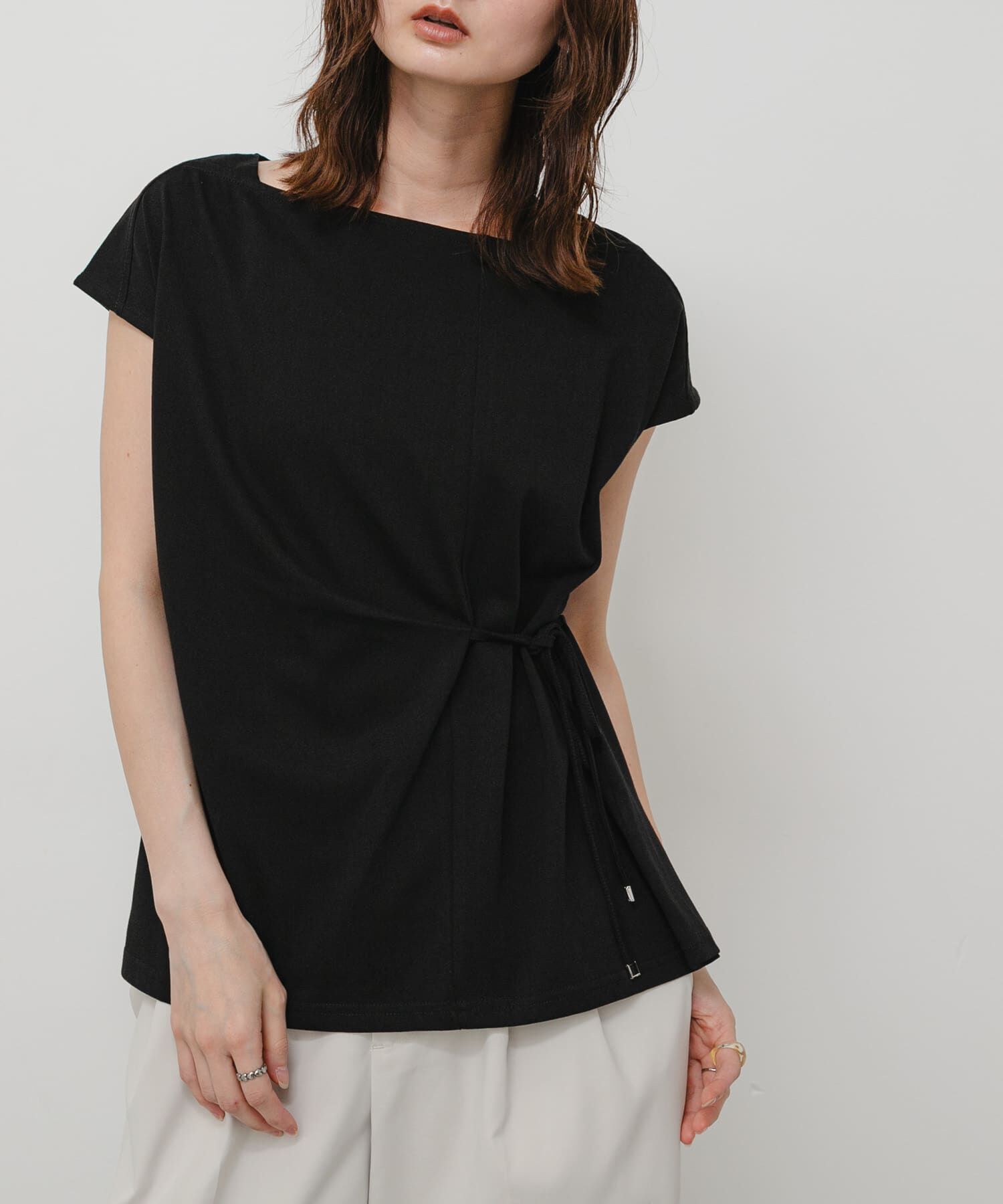 SENSE OF PLACE by URBAN RESEARCH「『イージーケア/接触冷感』ニュアンスコードTシャツ」|Tシャツ・カットソー|ブラック