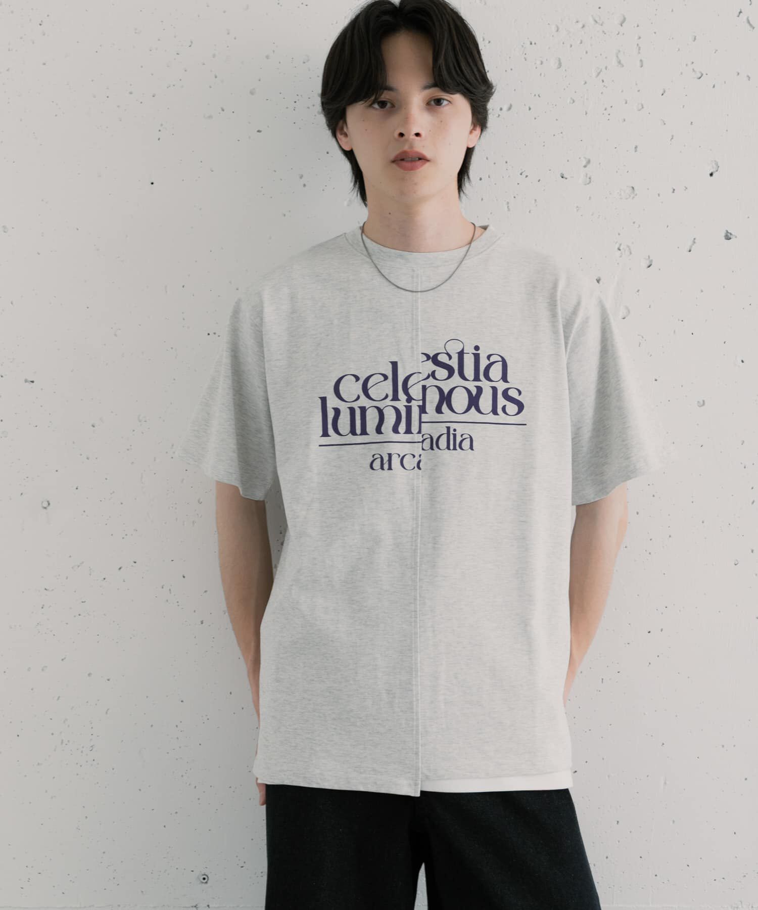 SENSE OF PLACE by URBAN RESEARCH「アシメグラフィックショートスリーブTシャツ」|Tシャツ・カットソー|