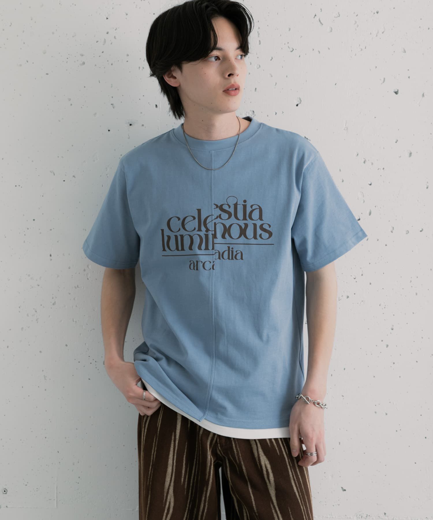 SENSE OF PLACE by URBAN RESEARCH「アシメグラフィックショートスリーブTシャツ」|Tシャツ・カットソー|