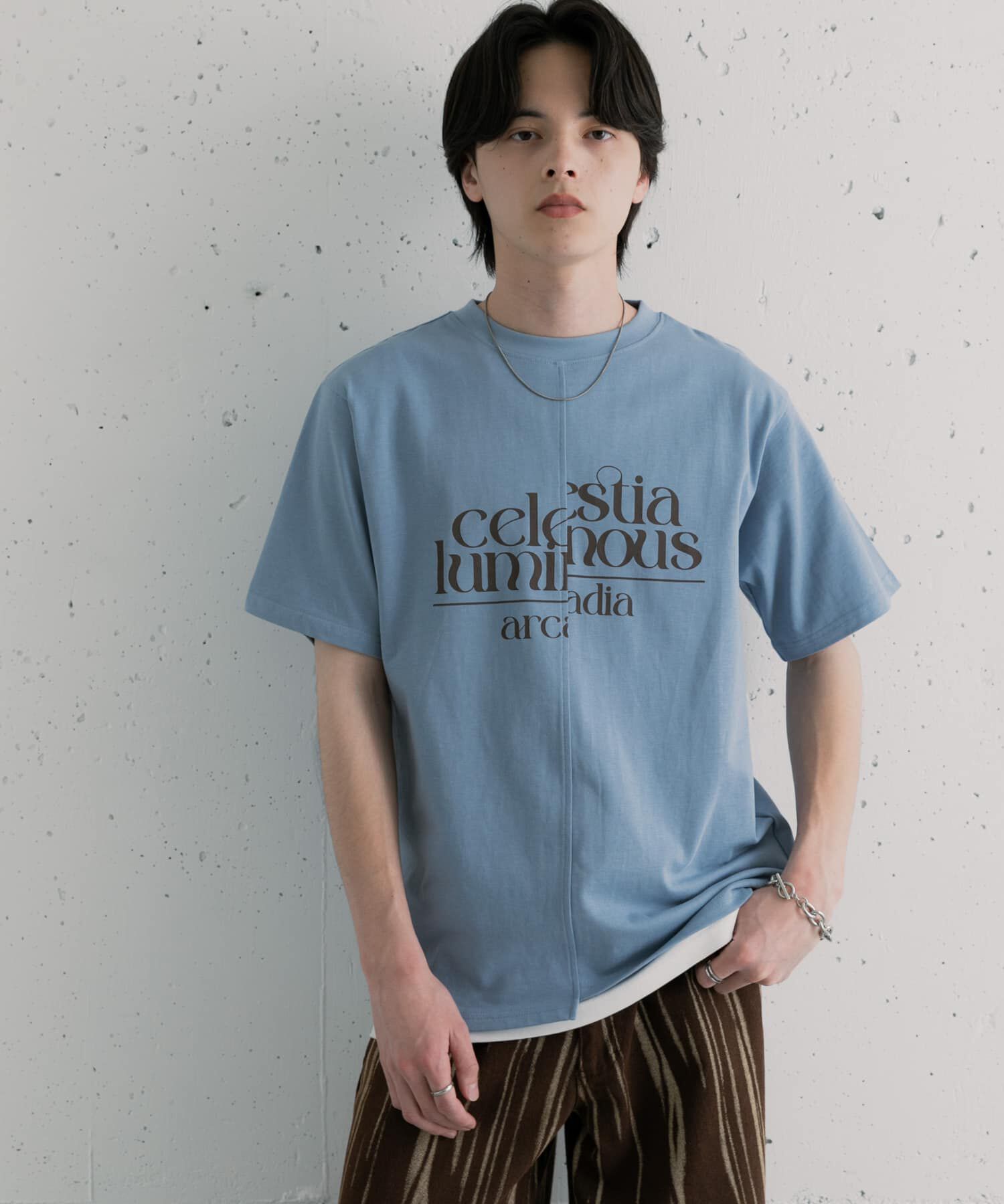 SENSE OF PLACE by URBAN RESEARCH「アシメグラフィックショートスリーブTシャツ」|Tシャツ・カットソー|