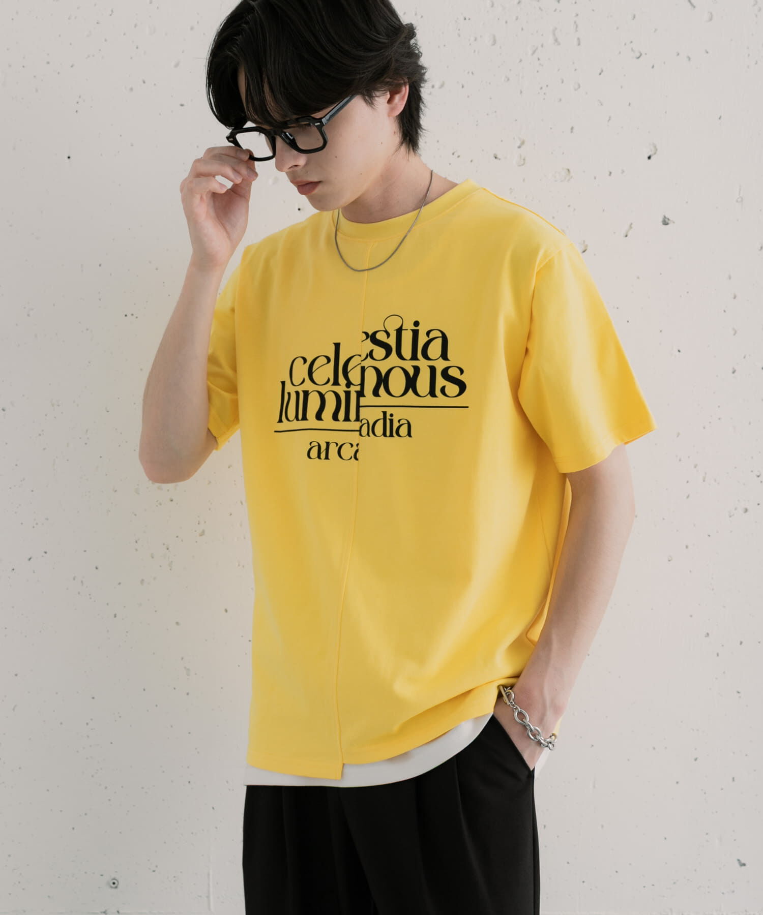 SENSE OF PLACE by URBAN RESEARCH「アシメグラフィックショートスリーブTシャツ」|Tシャツ・カットソー|