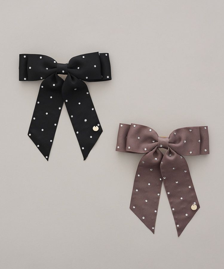 Maison de FLEUR「ビジューグログランリボンバレッタ」|その他|