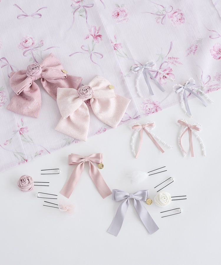 Maison de FLEUR「ローズリボンジャカードバレッタ」|その他|