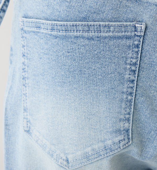  「【選べる4サイズ】サイドカットレース美脚ビジューデニム」|その他|
