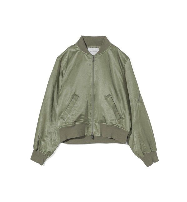 MIDIUMISOLID「MIDIUMISOLID Men&rsquo;s ブリーチサテンMA-1」|テーラードジャケット|カーキ