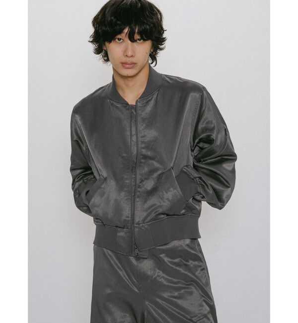 MIDIUMISOLID「MIDIUMISOLID Men&rsquo;s ブリーチサテンMA-1」|テーラードジャケット|
