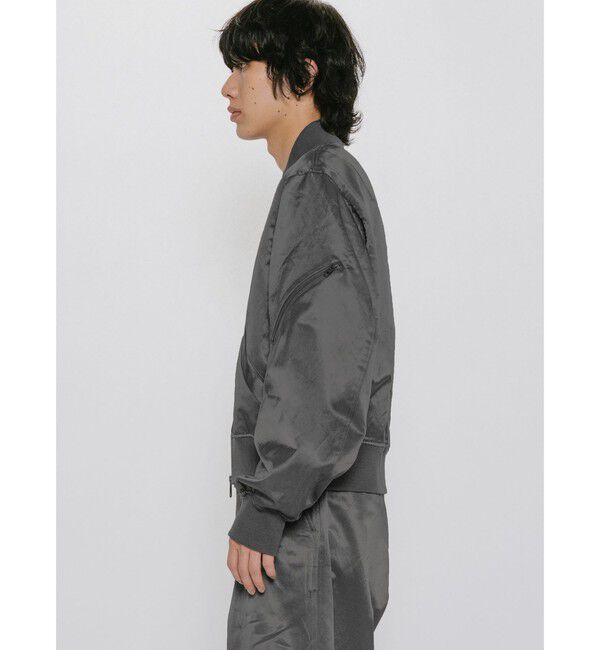 MIDIUMISOLID「MIDIUMISOLID Men&rsquo;s ブリーチサテンMA-1」|テーラードジャケット|