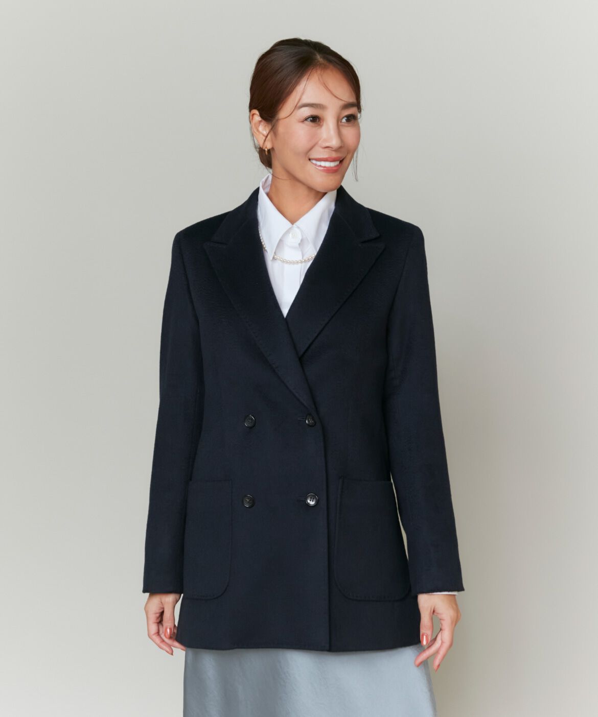 INED「《大草直子コラボ》カシミヤダブルブレストジャケット《COLOMBO》」|テーラードジャケット|