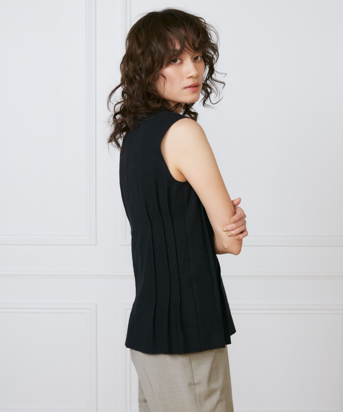 INED「《大きいサイズ》ウエストピンタックブラウス　《la veille by SUPERIOR CLOSET》」|シャツ・ブラウス|