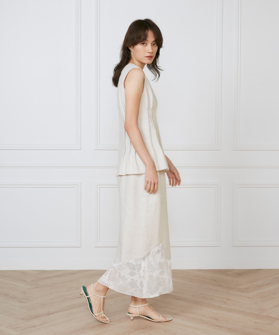 INED「《大きいサイズ》ウエストピンタックブラウス　《la veille by SUPERIOR CLOSET》」|シャツ・ブラウス|