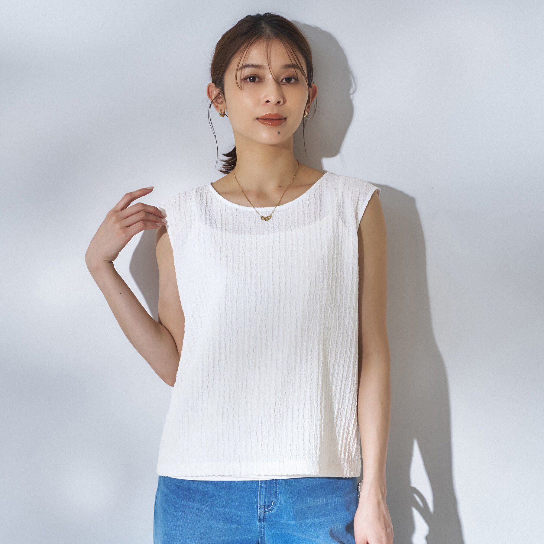 UNTITLED「【アンサンブル可】ポコポコノースリトップス」|Tシャツ・カットソー|オフホワイト(003