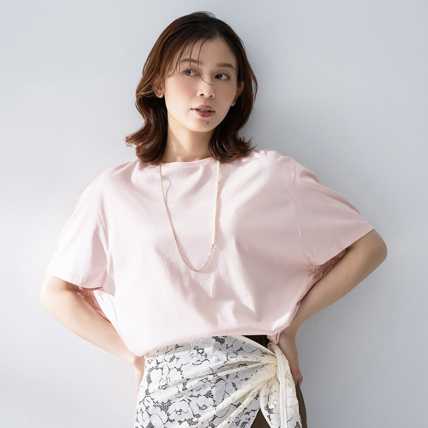 UNTITLED「【汗染み防止/接触冷感】ドルマンプルオーバー」|Tシャツ・カットソー|