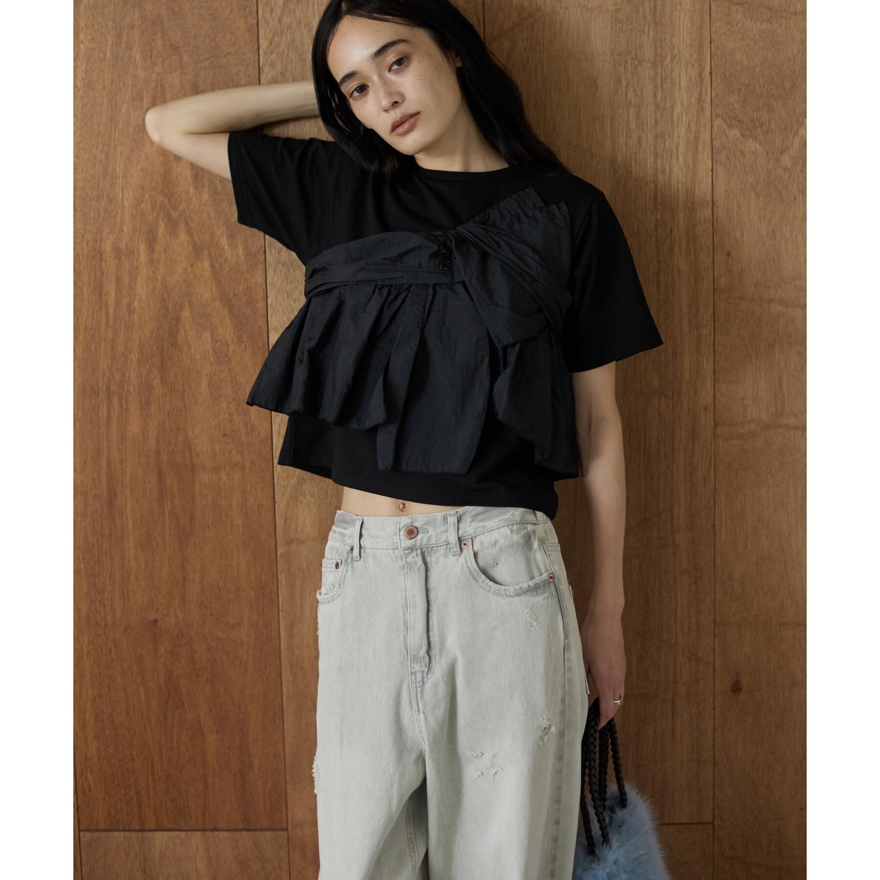 GALLEST「ツイストドッキングTシャツ」|Tシャツ・カットソー|