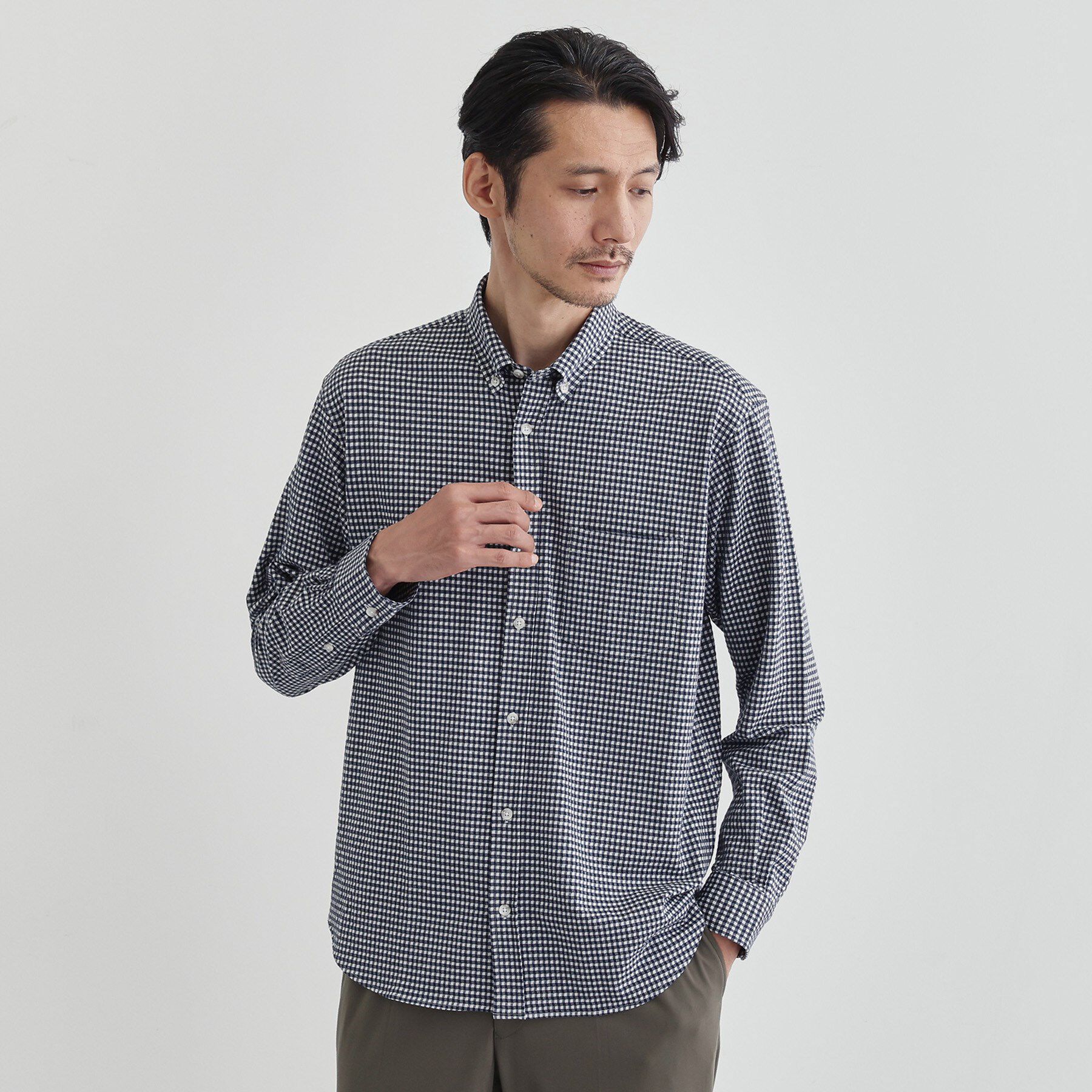 TAKEO KIKUCHI「【抗菌防臭/シーズンレス】シアサッカーギンガムチェック ストレッチシャツ」|シャツ・ブラウス|