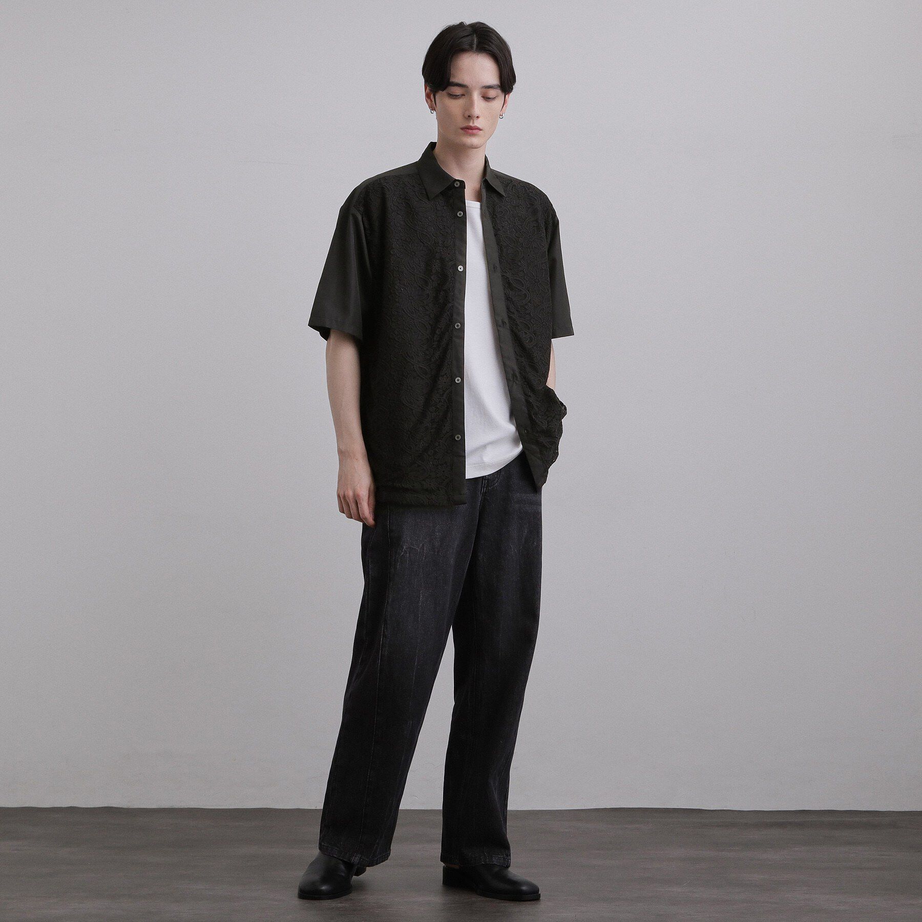 tk.TAKEO KIKUCHI「【昨年売上1500枚超え！】ボタニカルレースシャツ/フラワーデザイン/レース/大人気/モード/キレイ」|シャツ・ブラウス|