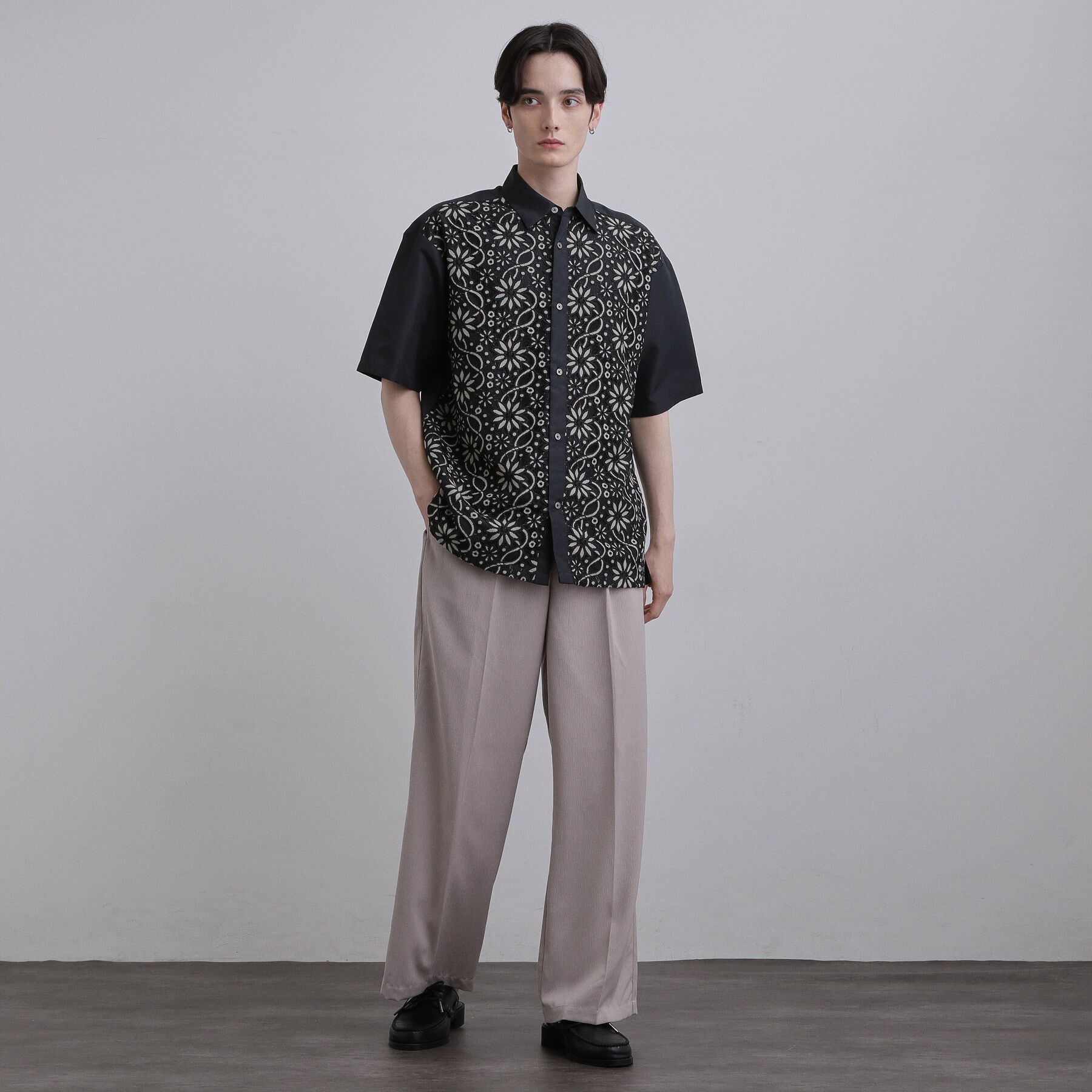 tk.TAKEO KIKUCHI「【昨年売上1500枚超え！】ボタニカルレースシャツ/フラワーデザイン/レース/大人気/モード/キレイ」|シャツ・ブラウス|