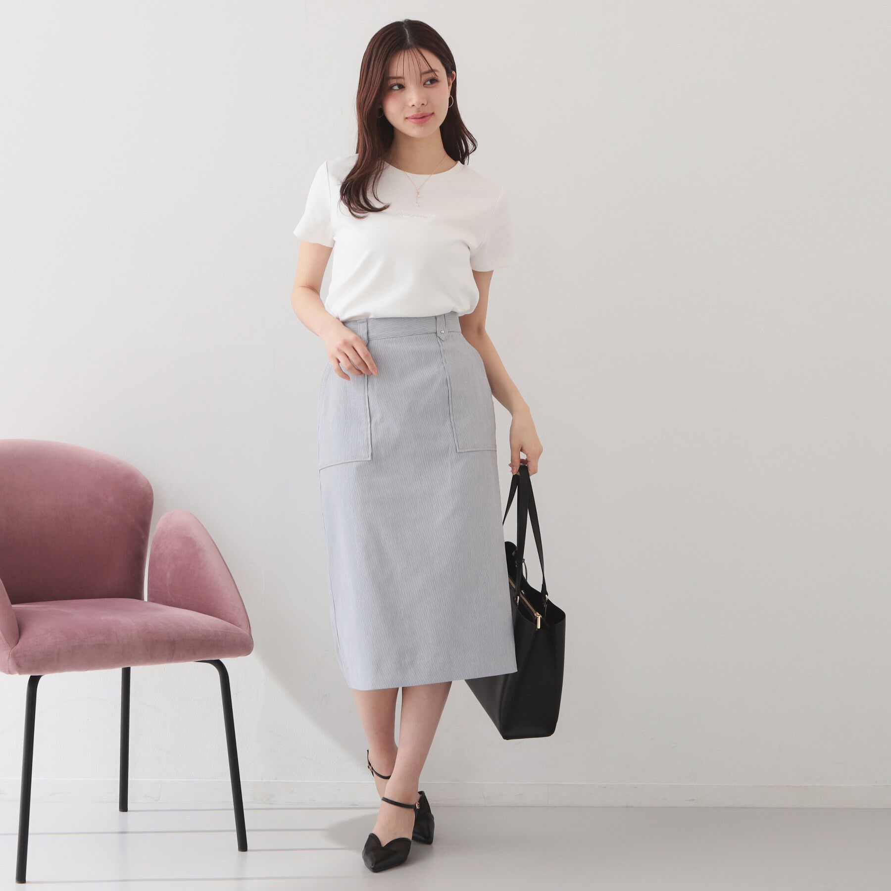 index「【UVケア／接触冷感】フロントロゴ刺繍Tシャツ《洗濯機OK／S-3L／7col》」|Tシャツ・カットソー|