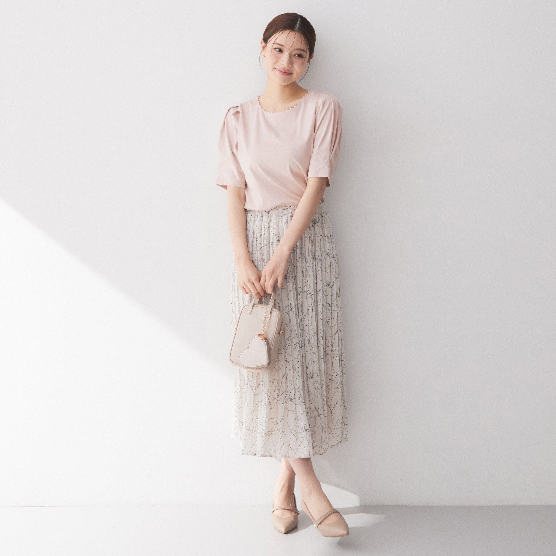 index「【接触冷感／UVケア】パール調ネックタックスリーブトップス《洗濯機OK／6col》」|Tシャツ・カットソー|