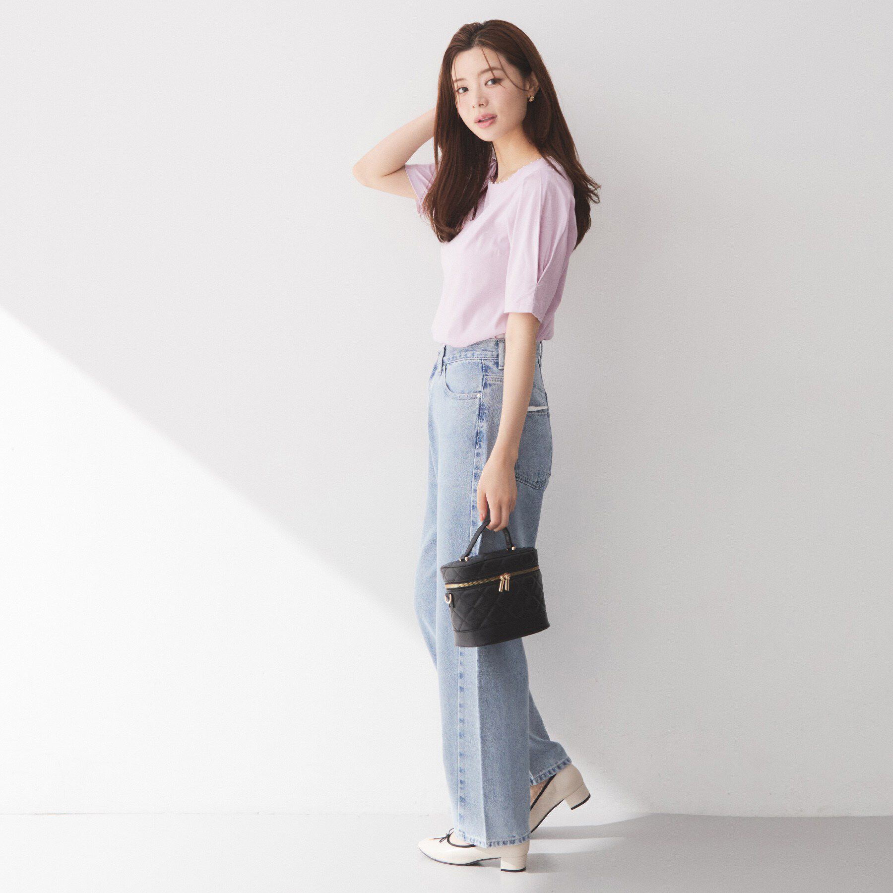 index「【接触冷感／UVケア】パール調ネックタックスリーブトップス《洗濯機OK／6col》」|Tシャツ・カットソー|