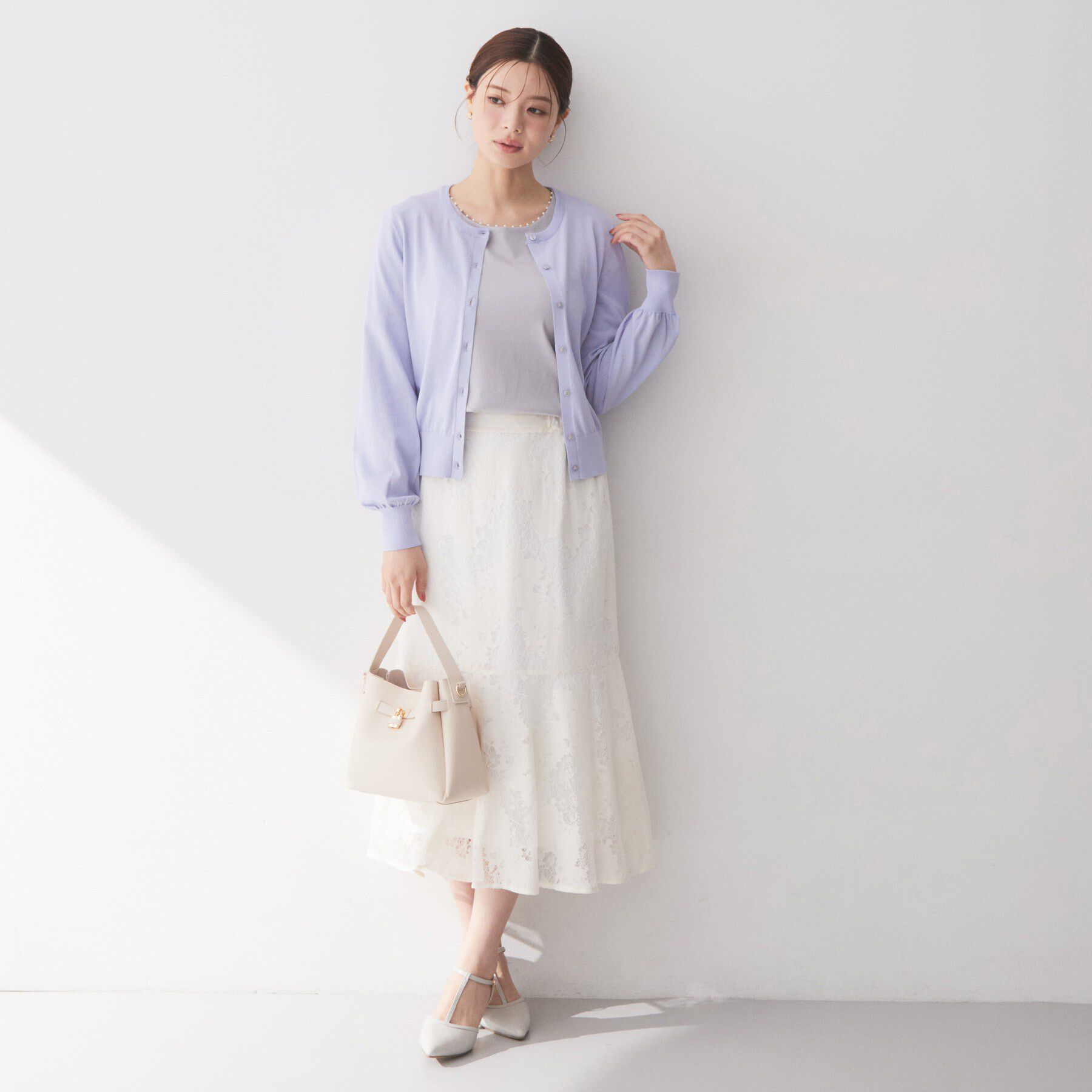 index「【接触冷感／UVケア】パール調ネックタックスリーブトップス《洗濯機OK／6col》」|Tシャツ・カットソー|