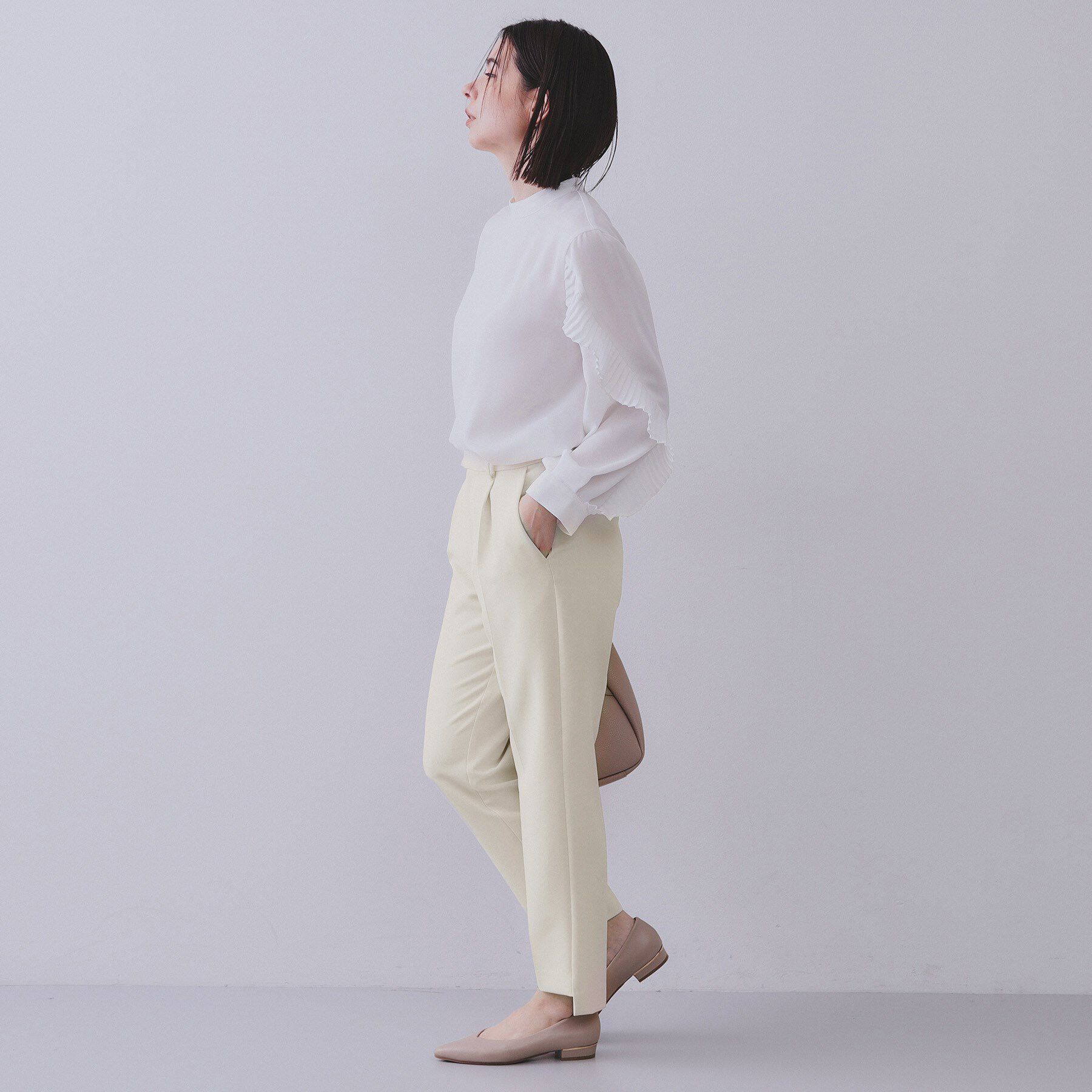 OPAQUE.CLIP「《通勤・セレモニー対応／セットアップ対応》ステップヘムテーパードパンツ【洗濯機洗い可】」|その他|