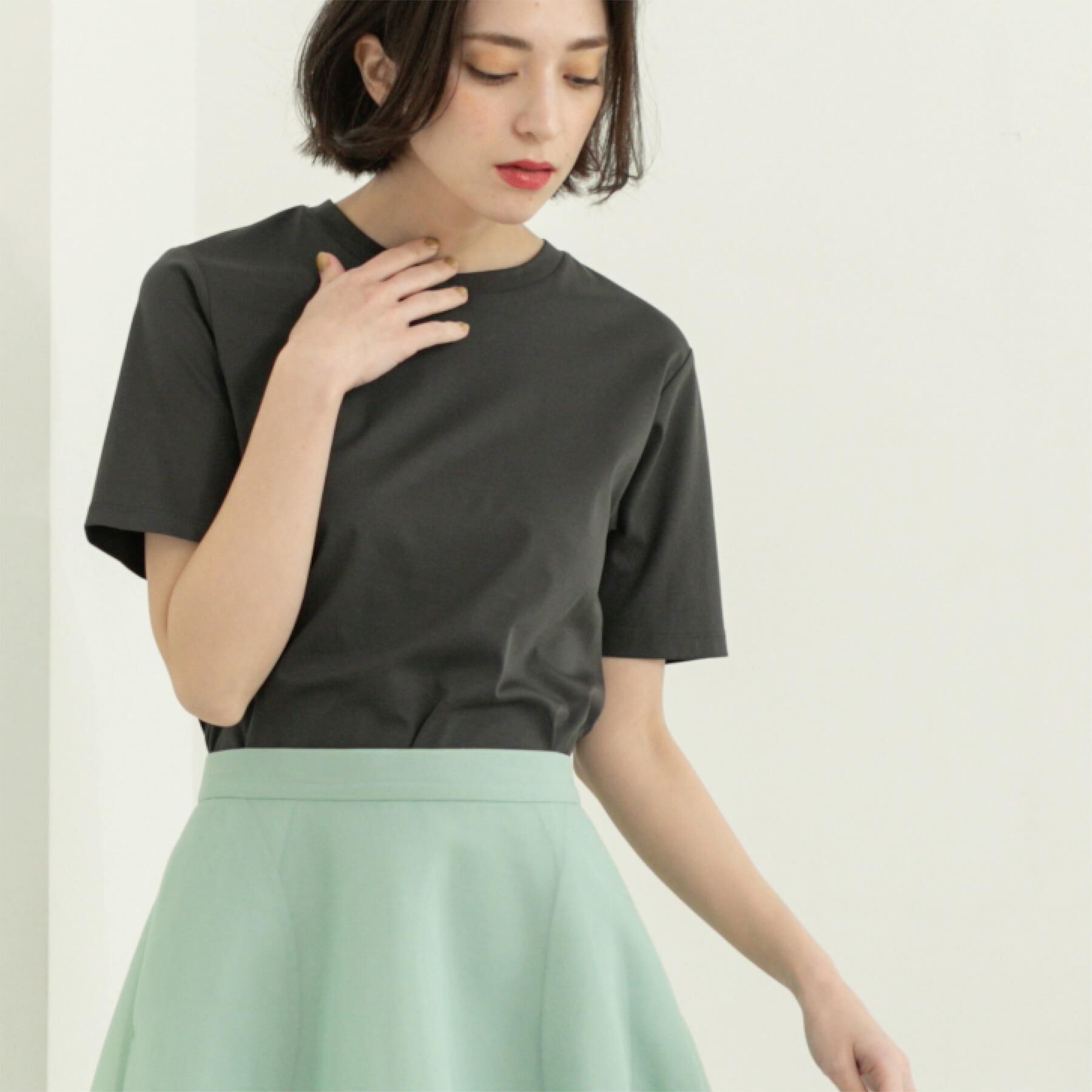 OPAQUE.CLIP「《5色展開／SS-LLサイズ》ベーシッククルーネックTシャツ【接触冷感／洗濯機洗い可】」|Tシャツ・カットソー|