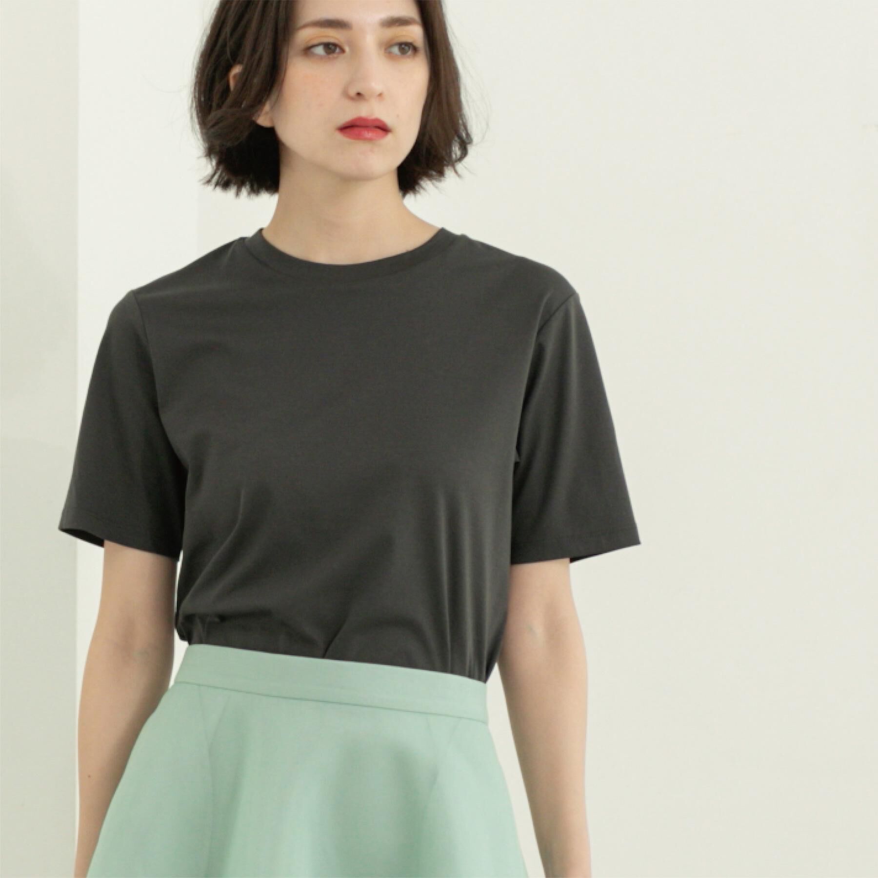 OPAQUE.CLIP「《5色展開／SS-LLサイズ》ベーシッククルーネックTシャツ【接触冷感／洗濯機洗い可】」|Tシャツ・カットソー|