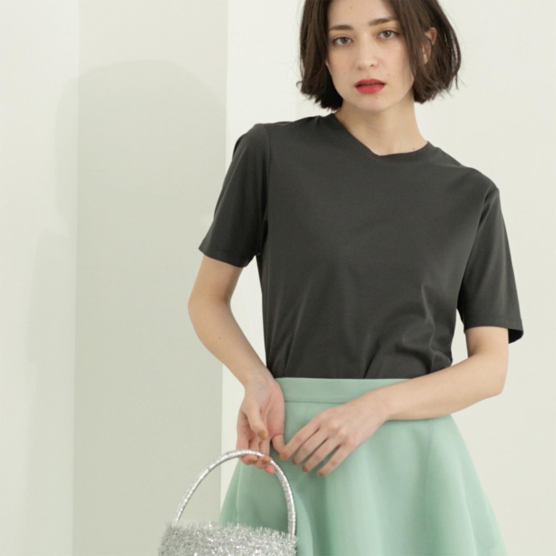 OPAQUE.CLIP「《5色展開／SS-LLサイズ》ベーシッククルーネックTシャツ【接触冷感／洗濯機洗い可】」|Tシャツ・カットソー|