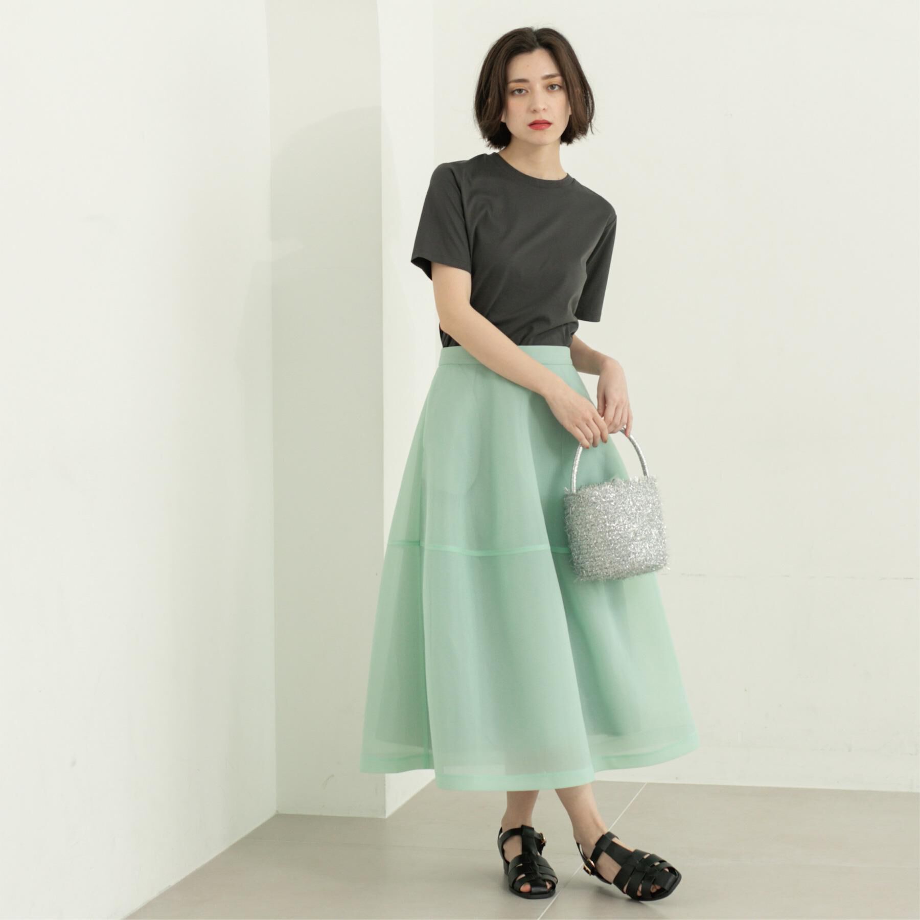 OPAQUE.CLIP「《5色展開／SS-LLサイズ》ベーシッククルーネックTシャツ【接触冷感／洗濯機洗い可】」|Tシャツ・カットソー|