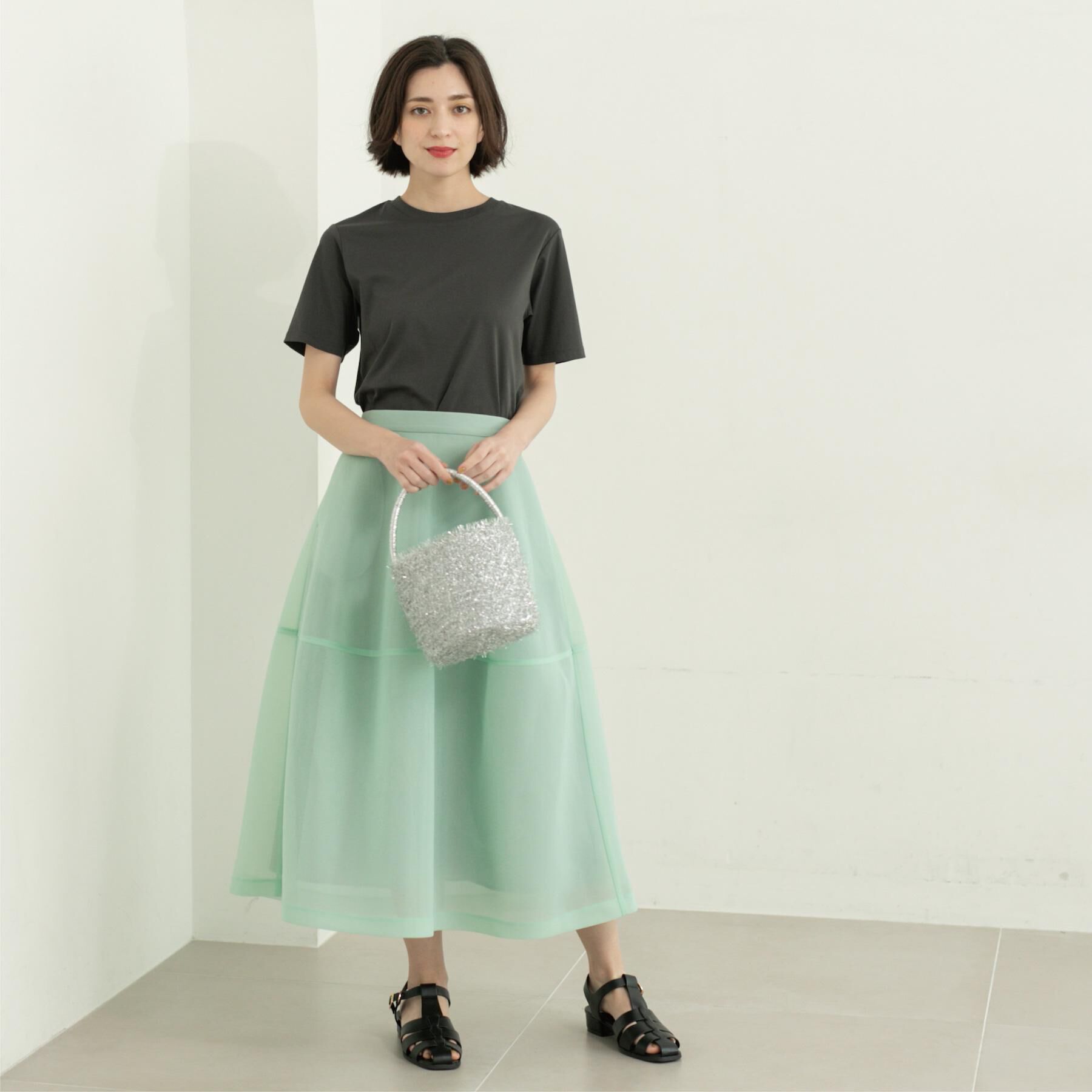 OPAQUE.CLIP「《5色展開／SS-LLサイズ》ベーシッククルーネックTシャツ【接触冷感／洗濯機洗い可】」|Tシャツ・カットソー|