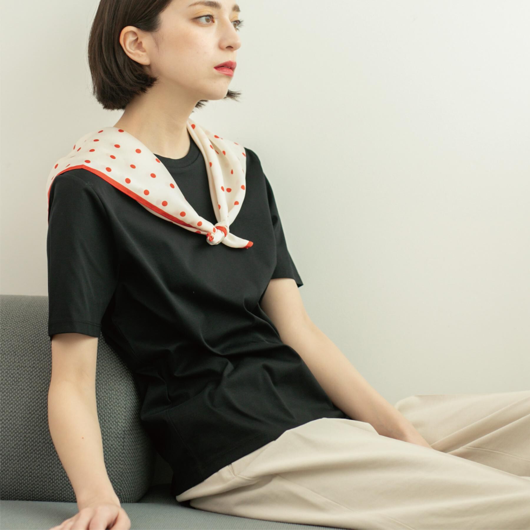 OPAQUE.CLIP「《5色展開／SS-LLサイズ》ベーシッククルーネックTシャツ【接触冷感／洗濯機洗い可】」|Tシャツ・カットソー|